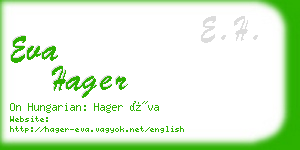 eva hager business card